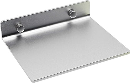 SinLoon 6 Inch Small Shelf in Flat Satin Aluminum Bathroom Shelf Wall Mount for Small Speaker Smartphone, Tablet, Toiletries (Silver)