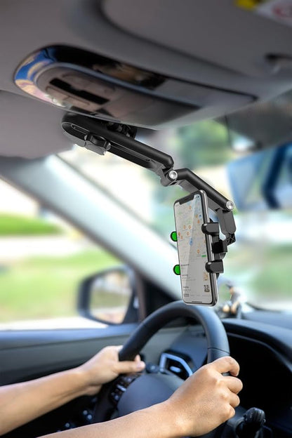 Temvue Car Photography Phone Mount Stabilizer, Universal Cell Phone Car Mount Metal Anti-Shake POV View for Navigation Live Streaming Self-Recording & Video Driving