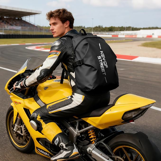 Motorcycle Backpacks for Men and women,Waterproof Helmet Backpack,Motorcycle Dirt Bike Accessories,motorcycle gear Seat Bag Tail Bag