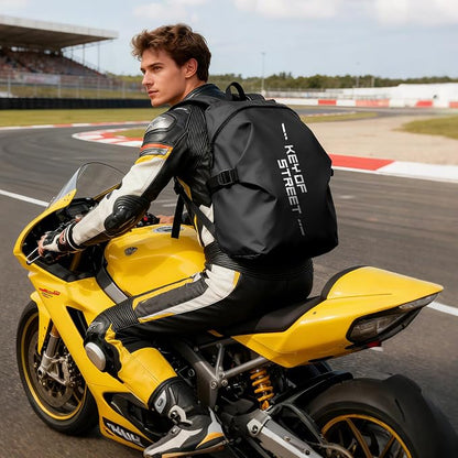 Motorcycle Backpacks for Men and women,Waterproof Helmet Backpack,Motorcycle Dirt Bike Accessories,motorcycle gear Seat Bag Tail Bag