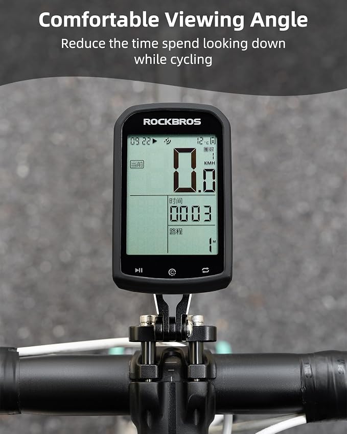 ROCKBROS Out-Front Bike Computer Mount - Aluminum Mini Mount Compatible with Garmin, Bryton, GoPro