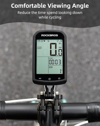 ROCKBROS Bike Computer Mount Out-Front Aluminum Integrated Bicycle Cycling Computer Mount Compatible with Garmin, Bryton, Go Pro