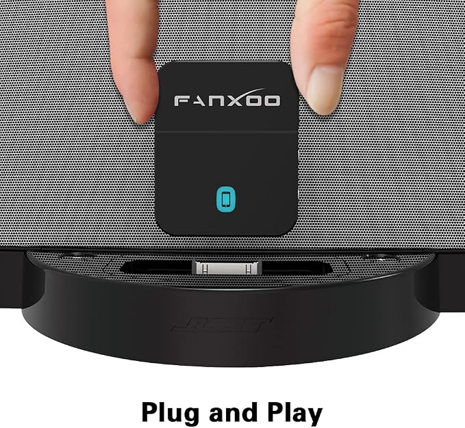 Fanxoo DockPro 30 pin Bluetooth 5.3 Adapter for Bose Sounddock 30 pin to Lightning Bluetooth Adapter Compatible for iPhone iPod Docking Station