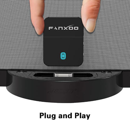 Fanxoo DockPro 30 pin Bluetooth 5.3 Adapter for Bose Sounddock 30 pin to Lightning Bluetooth Adapter Compatible for iPhone iPod Docking Station