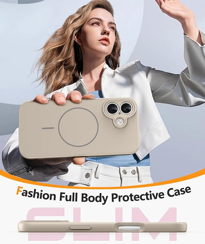 FNTCASE for iPhone 17 Case: [Compatible with Magsafe] Integrated Silicone Phone Cases with [Full Camera Protection] [Screen Protector] Military Grade Shockproof Protective Cover