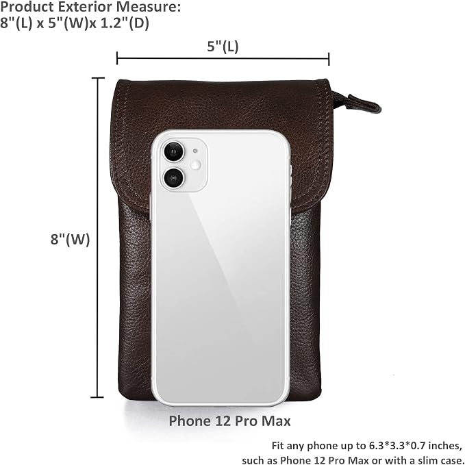 befen Genuine Leather Small Crossbody Bags for Women Cell Phone Bag Cross Body Purses,Silver Zipper