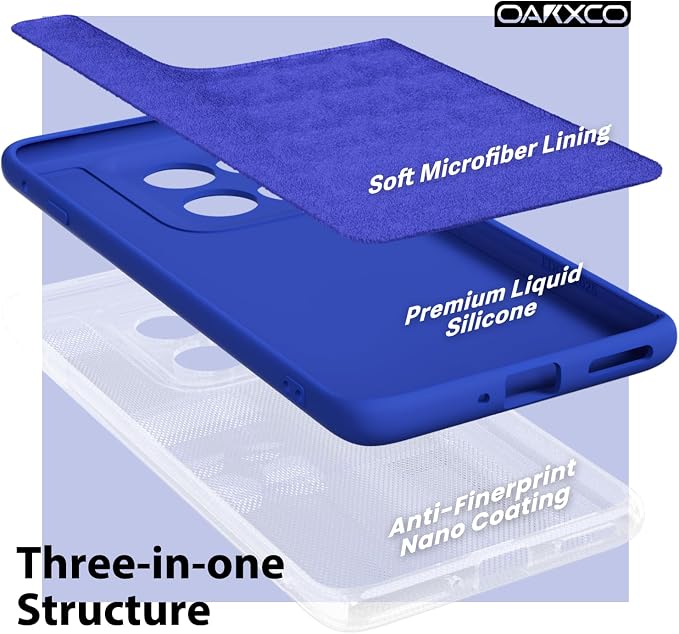 oakxco for Motorola Moto Edge 2025 Phone Case Liquid Silicone, Thin Slim Soft Rubber Gel TPU Plain Protective Simple Cover for Women Girl Cute, Matte Solid Color Aesthetic, Royal Blue