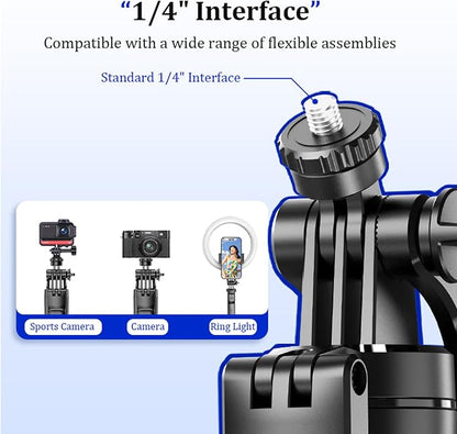 Gimbal Stabilizer - Master Every Move, 67" Selfie Stick Tripod for iPhone, Extendable Travel Tripod with 360° Panoramic Shot with Remote, Foldable Phone Stand for iPhone/Android