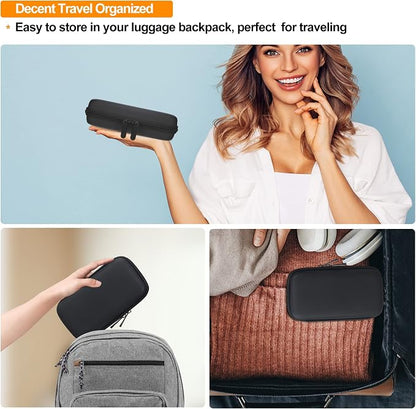 Elonbo Carrying Case for Apple MagSafe Charger Battery Pack, Hard Travel Organize Bag for Mag Safe Magnetic Power Bank for iPhone 13/13 Pro, Extra Mesh Pocket Fits Power Adapter Cable, Black+Black