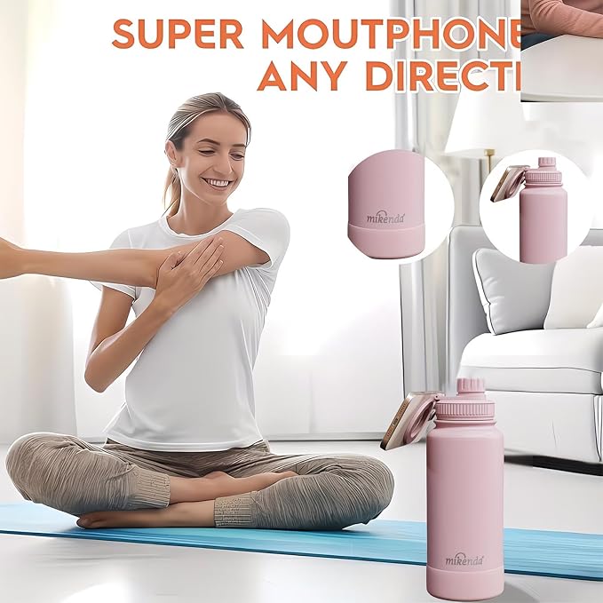 32oz Insulated Tumbler with Magnetic Phone Holder, Gym Water Bottle | Leak Proof Lid, 24hr Cold & 12hr Hot, Non-Slip Base | Travel Mug, Reusable & Eco-Friendly (light pink, 32, ounces)