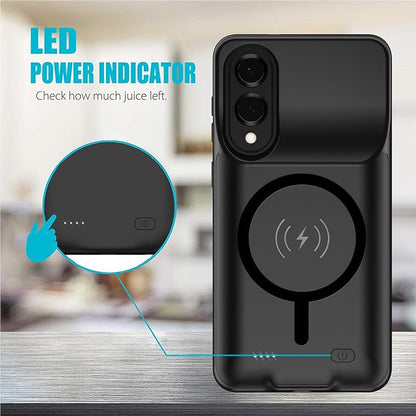 Battery Case for Galaxy S25 Edge, 10000mAh High Capacity Portable Charger Case, Compatible with Galaxy S25 Edge 6.7 inch, Wireless & Carplay, Black