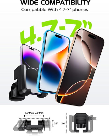 Bike Phone Holder, [Camera Friendly] [Military Anti-Shake] Motorcycle Phone Mount, [1s Lock] Bicycle Phone Holder Handlebar Phone Mount for Scooter Bike Accessory for iPhone/Samsung/All Phones 4.7-7"