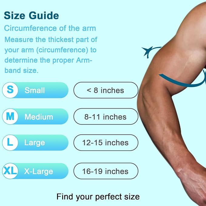 Running Phone Armband, Larger Storage, Sturdy Zipper, Adjustable Strap, Water-Resistant, Compatible with iPhone & Samsung Galaxy, for Running, Hiking, Biking, Gym(Blue,Large)