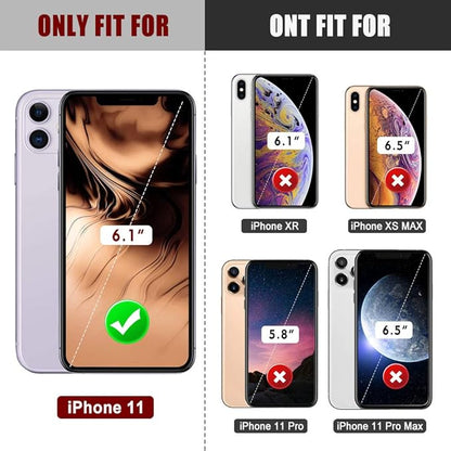 Mitywah Waterproof Case Compatible for iPhone 11, Heavy Duty Military Grade Defender Cover Built-in Screen Protection, Shockproof Metal Strong Dustproof Case for iPhone 11, Camouflage