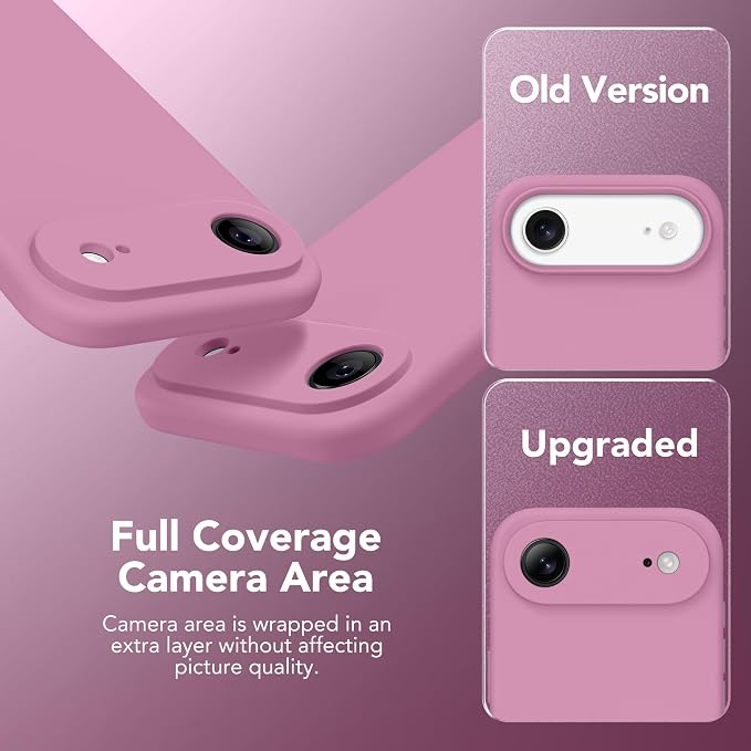 Magnetic for iPhone Air Case, Compatible with MagSafe, [Full Camera Protection][Screen Protector] Silicone Shockproof Protective Phone Case for iPhone 17 Air 6.5", Blackcurrant