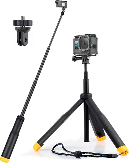 GEPULY Floating Hand Grip Underwater Waterproof Selfie Stick for GoPro Hero 13 12 11 10 9 8 7 6 5 4 3,Floating Tripod, Hand Grip,Selfie Stick Pole,Tripod Stand, Extended Monopod Go Pro Accessories