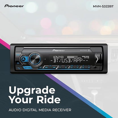 Pioneer MVH-S322BT Bluetooth Car Stereo with USB/AUX Inputs, Smartphone Connectivity, Pioneer Smart Snyc, and Hands-Free Calling for Enhanced in-Car Audio Experience