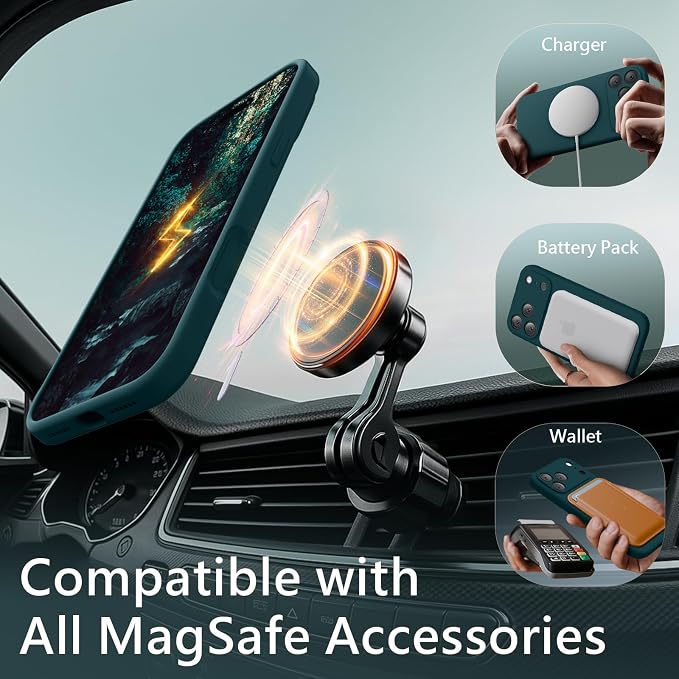 FireNova Magnetic for iPhone 17 Pro Case, Compatible with MagSafe, [Integrated Silicone Camera Control Button] [Camera Protection] Anti-Scratch Microfiber Lining Phone Case, 6.3", Teal