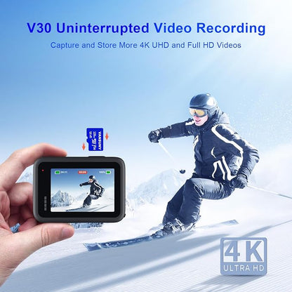 Vansuny Micro SD Card 128GB 5 Pack microSDXC Memory Cards with SD Adapter A1 App Performance V30 4K Video Recording C10 U3 Micro SD for Phone, Security Camera, Dash Cam, Action Camera