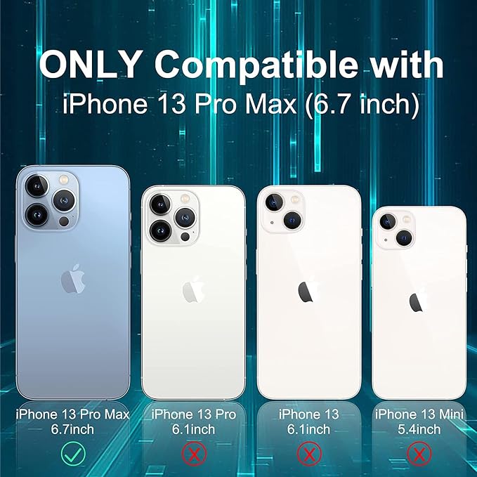 Battery Case for iPhone 13 Pro Max,Upgraded 12000mAh Portable Protective Charging Case with Wireless Charging Compatible for iPhone 13 Pro Max (6.7 inch) Battery Pack Charger Case with Carplay (Black)