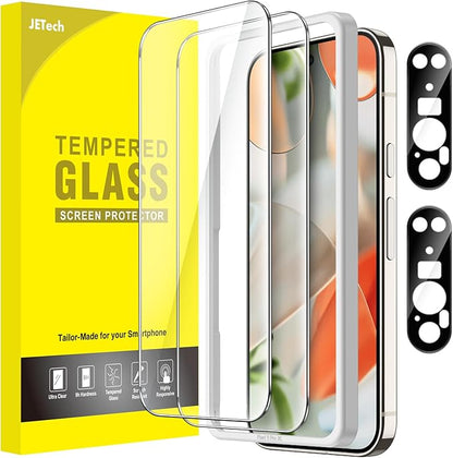 JETech Screen Protector for Google Pixel 9 Pro XL, 2+2 Pack | with Camera Lens Protector, HD Clear Tempered Glass, Anti-Scratch Protection, Easy Installation Tool