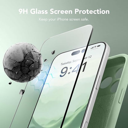 Magnetic for iPhone 17 Pro Case, Compatible with MagSafe, [Full Camera Protection][Screen Protector] Silicone Shockproof Protective Phone Case for iPhone 17 Pro 6.3", Light Cyan
