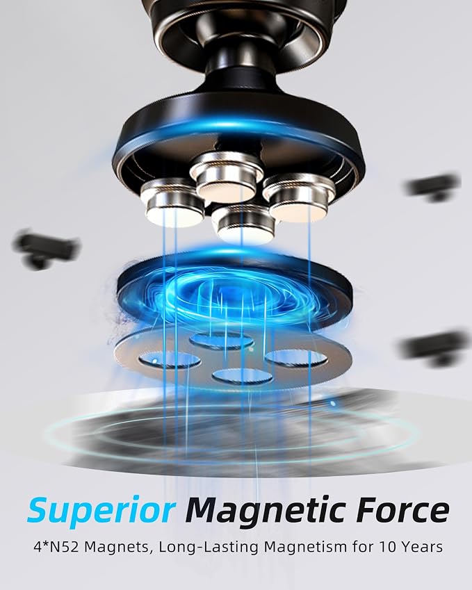 Magnetic Phone Holder for Gym – 360° Rotating Gym Phone Mount Holder for MagSafe, Dual Magnetic Cell Phone Holder Compatible with iPhone 16 15 14 13 12 Series Portable Gym Accessories-931004