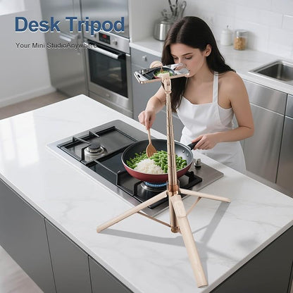 66" Automatic Phone Tripod Stand with Remote, Cell Phone Tripod for iPhone Video Recording & Live Streaming, Adjustable Selfie Stick Tripod for Content Creators, Vloggers