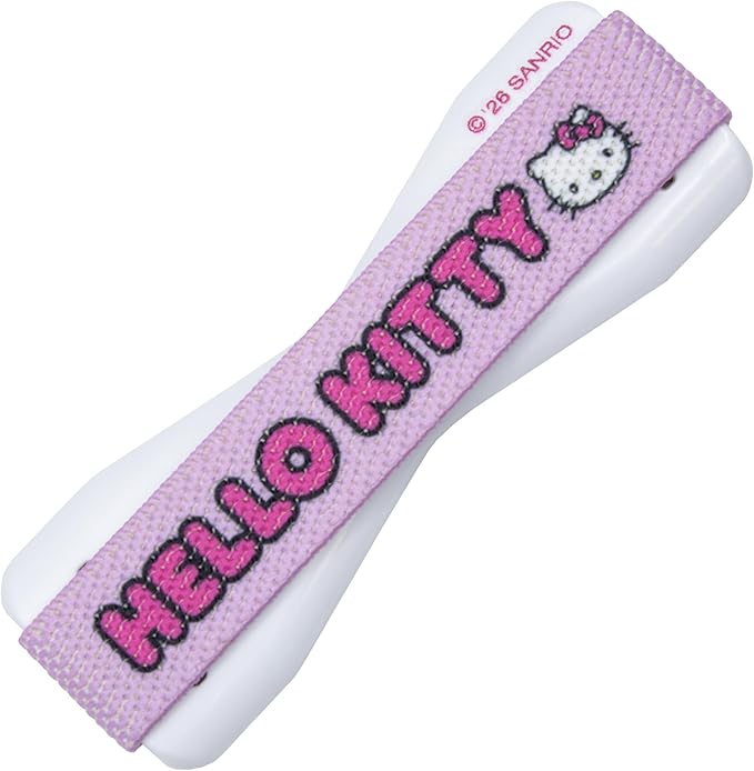 Hello Kitty® Logo - LOVEHANDLE Universal Phone Grip for Smartphones & Mini Tablets - Phone Holder for Hand - Wireless Charging Compatible - Made in The USA