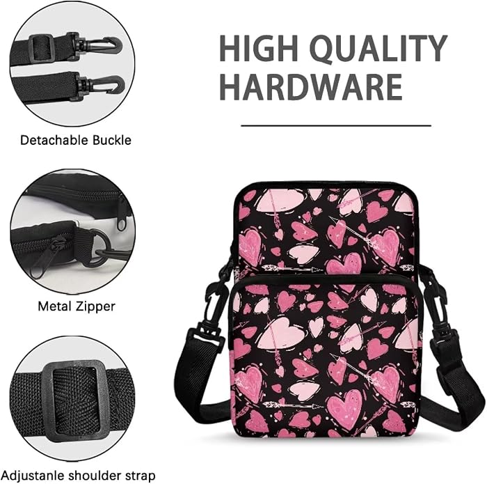 Men's Crossbody Bag, Small Cell Phone Wallet, Women's Shoulder Handbag, Travel Gym Bag
