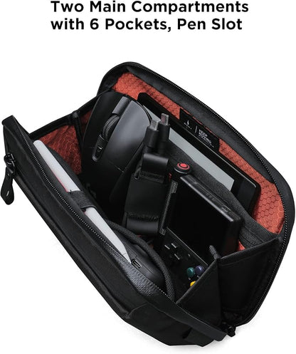 ALPAKA Elements Tech Case Mini Tech Pouch 1.5L Cable Bag Black X-Pac VX42 | Weatherproof Fabric, YKK Aquaguard Zipper, Detachable Shoulder Strap, Ideal for Electronics & Accessories, Daily Work Travel