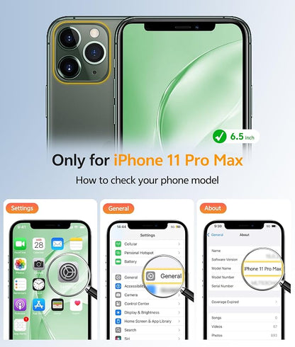 FNTCASE for iPhone 11 Pro Max Case: [Compatible with Magsafe] Translucent Matte Magnetic Cases [Full Camera Protection] Military Grade Shockproof Protective Phone Cover - Green