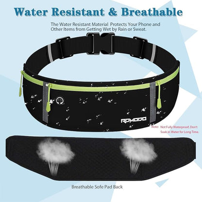 Fanny Packs for Women Men, Running Belt Waist Bag, Waterproof Running Phone Holder Slim Plus Size Adjustable Money Belt Running Pouch for iPhone 16 15 14 13 12 Pro Max Xr SE Samsung Galaxy Note