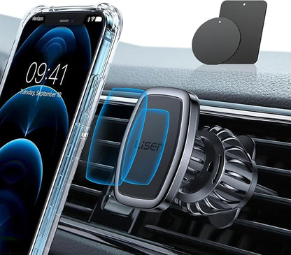 LISEN Magnetic Phone Holder for Car, Car Phone Holder Magnetic with Upgraded Clip & Ultra 6 Strong Magnets, Magnetic Car Phone Mount Magnet for Car Automobile Cradles, Soporte de Telefono para carro