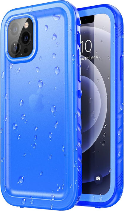 SPORTLINK Compatible with iPhone 12 Pro Max Waterproof Case - Full Body Shockproof Dustproof Phone Screen Protector Rugged Cases for iPhone 12 Pro Max 6.7 Inches Blue