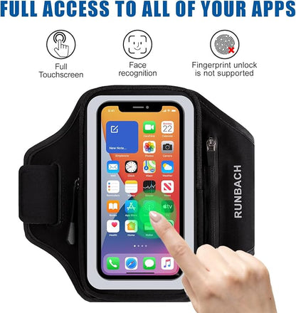 3D Design Zipper Armband for iPhone 15,14,13,12,11,Pro Max, Samsung Galaxy S24,23,22,21+, Ultra, Motorola, Google, Sport Armband with Zipper Slot for Airpods, Buds (6.8 inch)