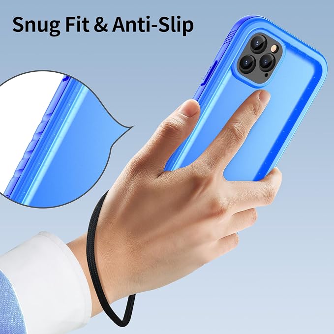 SPORTLINK for iPhone 11 Pro Waterproof Case, Full Body Underwater/Rugged/Heavy Duty Shockproof/Dustproof Case with Built-in Screen Protector for iPhone 11 Pro 5.8 Inch (Blue)