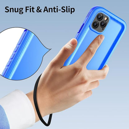 SPORTLINK for iPhone 11 Pro Waterproof Case, Full Body Underwater/Rugged/Heavy Duty Shockproof/Dustproof Case with Built-in Screen Protector for iPhone 11 Pro 5.8 Inch (Blue)