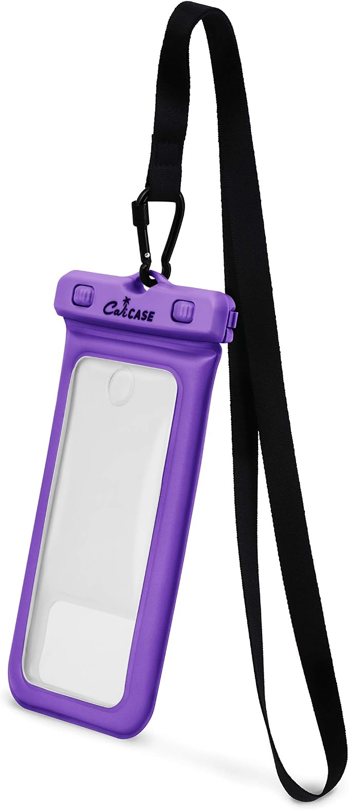 CaliCase Universal Waterproof Floating Phone Pouch - IPX8 Waterproof Floating Phone Case with Lanyard for iPhone X-15/ S20-S24/ Pixel 4-8 - Purple