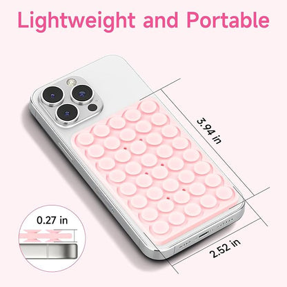 4Pack Silicone Suction Cup Phone Case Mount Double Sided, Phone Accessories Hands-Free Strong Grip Holder for Selfies and Videos, Silicon Phone Stand for iPhone and Android