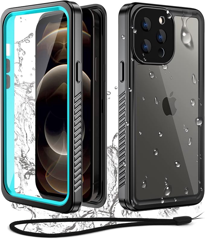 WIFORT for iPhone 12 Pro Waterproof Case - [Certified Water Proof & Military Protection] with [Built-in Screen Protector], Full Body Shockproof Phone Case Cover for iPhone 12 Pro 6.1" - Teal