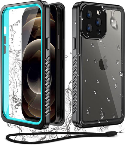 WIFORT for iPhone 12 Pro Waterproof Case - [Certified Water Proof & Military Protection] with [Built-in Screen Protector], Full Body Shockproof Phone Case Cover for iPhone 12 Pro 6.1" - Teal