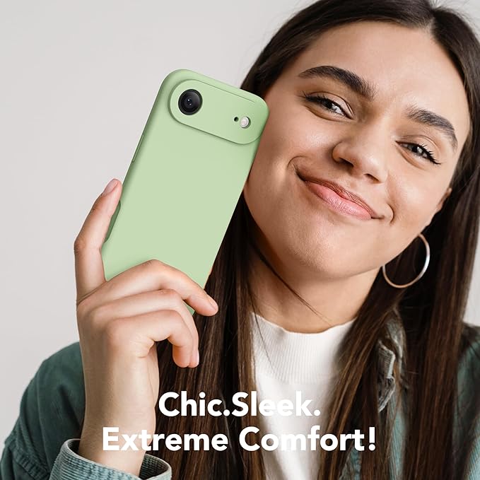 Magnetic for iPhone Air Case, Compatible with MagSafe, [Full Camera Protection][Screen Protector] Silicone Shockproof Protective Phone Case for iPhone 17 Air 6.5", Matcha