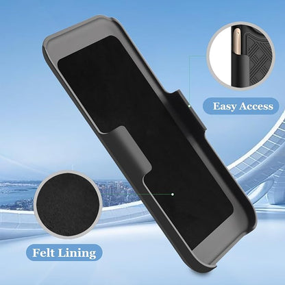 Fingic for iPhone 16 Pro Case with Belt Clip Holster Case Slim Combo Shell with Kickstand Swivel Holster Rugged Shockproof Antiscratch Full Body Protective Case for iPhone 16 Pro,6.3 inch,2024,Black