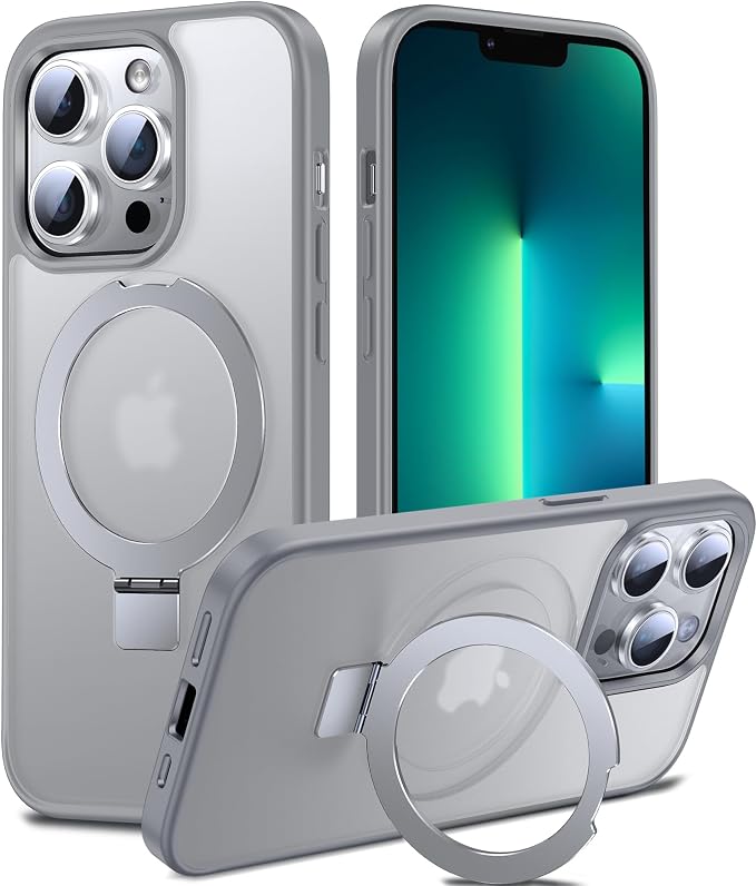 Chicfun 3-in-1 [Magnetic+Kickstand+Ring Holder] for iPhone 14 Pro Case Compatible with MagSafe, iPhone 14 Pro Phone Case with Stand Military Shockproof Protective Magnetic Matte Hard Cover