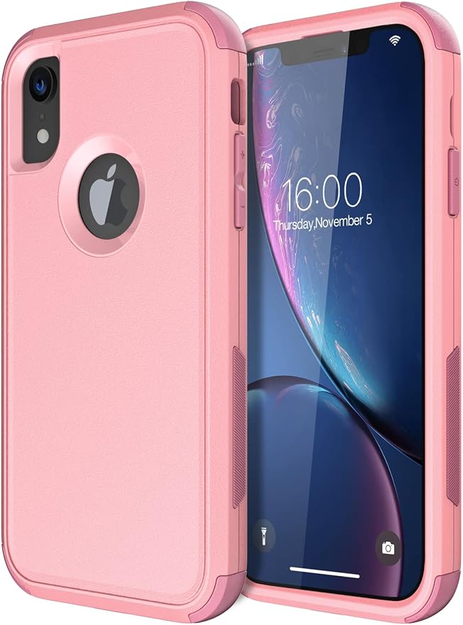 Diverbox for iPhone Xr Case [Shockproof] [Dropproof] [Dust-Proof],Heavy Duty Protection Phone Case Cover for Apple iPhone XR (Pink)