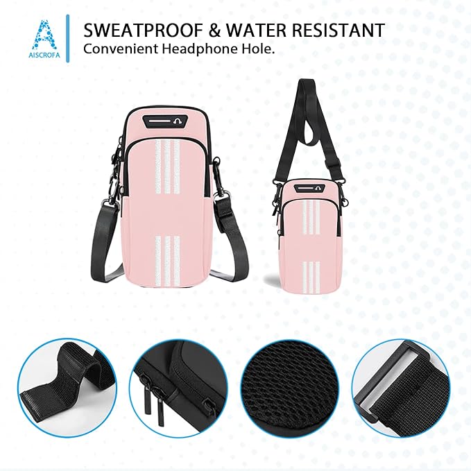Running Armband, Cell Phone Purse Small Crossbody Bags for Women Men Kids Pouch for iPhone 15/14/13 pro/Plus/xs/xr/xs max, Galaxy S22 Ultra and More