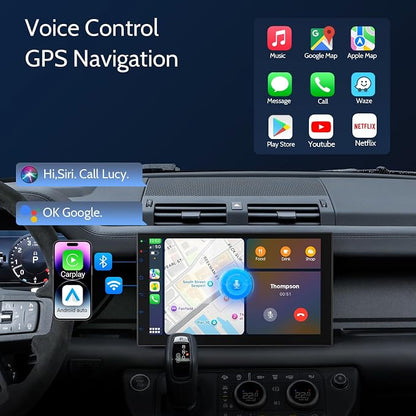 7" Car Stereo Double Din Wireless Apple Carplay Radio Screen for Car Audio Receivers, Bluetooth 5.0 Car Play Android Auto Touchscreen, Channel RCA, Backup Camera, SWC, FM/AM|Car Audio Receivers