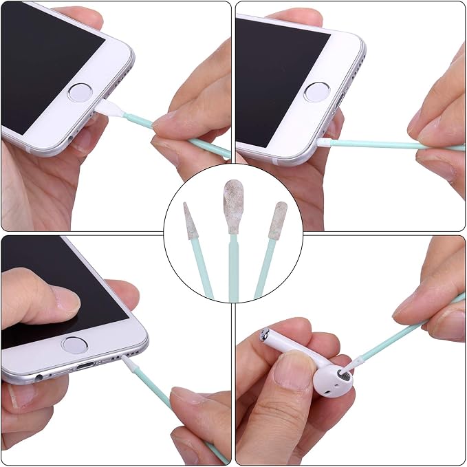 Wisdompro 45 Pcs Cell Phone Cleaning Kit, USB Charging Port Cleaner and Headphone Jack Brush Tool Set for Phones, Tablets, Earbuds, Laptops and Other Electronics