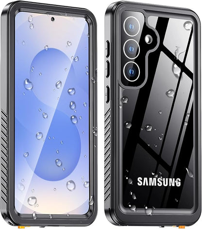 MOZOTER for Samsung Galaxy S25 Plus Case Waterproof,[IPX8 Underwater Case][Full Body Shockproof & Military Dropproof] Built-in Screen Protector Clear Sound Quality for Samsung S25 Plus 6.6 inch-Black